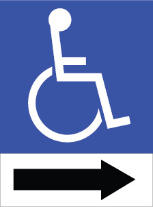 signage_2 Symbol of Access with directional sign